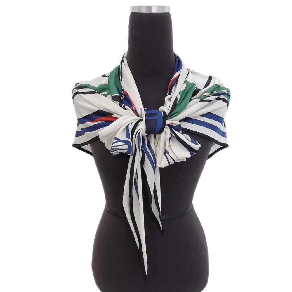 RARE Hermes HERMES silk Caleche Elastique Kaleche scarf